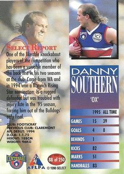 1996 Select AFL #88 Danny Southern Back